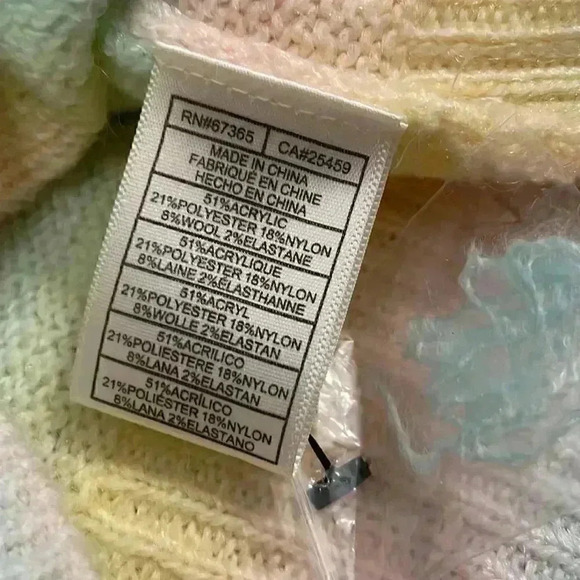 BB Dakota Steve Madden pastel rainbow ombre ice cream sweater XL NWT - Picture 5 of 5